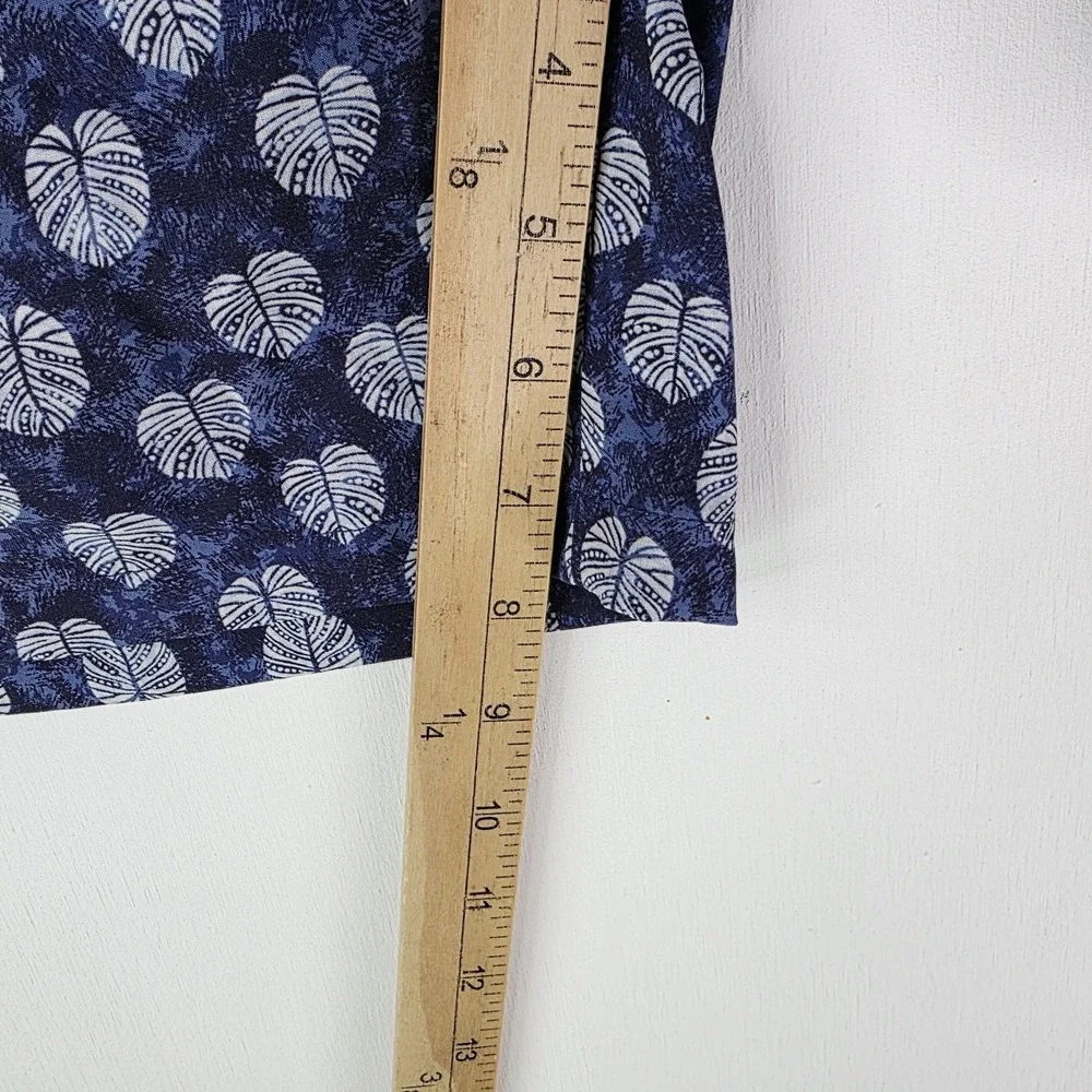 Peter Millar Seaside Shorts Men XL Blue Batik Leaf‎ Floral AOP Lined Swim Trunks